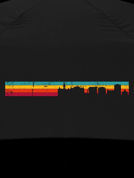 Sunset Skyline Gradient Silhouette