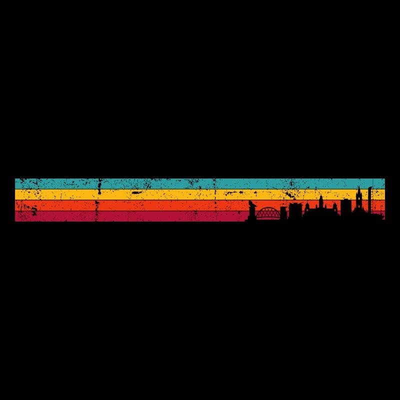 Retro Skyline on Sunset Stripes