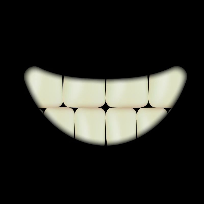Smiling mouth with big teeth
