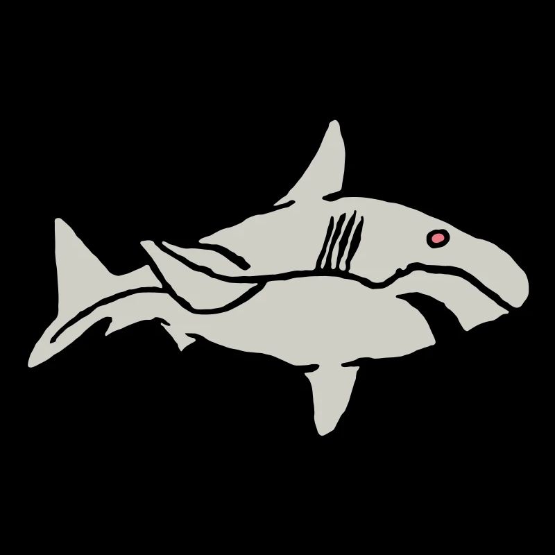Poisson Requin Prédateur Eau Graffiti Océan