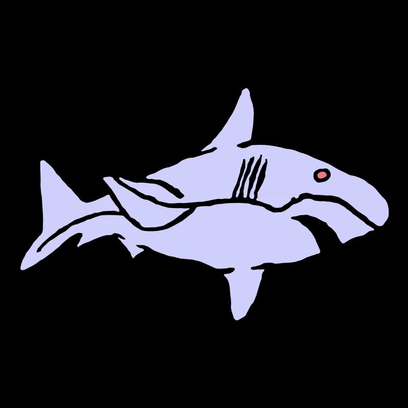 Poisson Requin Prédateur Eau Graffiti Océan