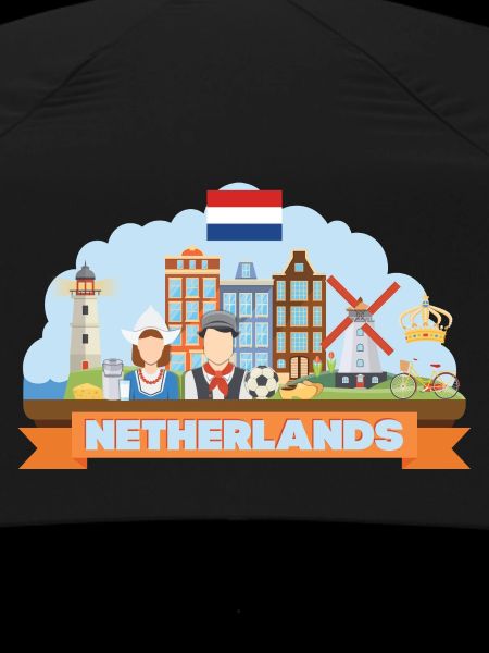 Netherlands travel flat composition