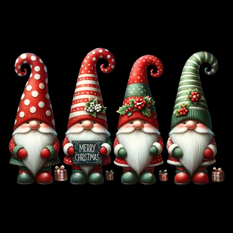 Festliche Wichtel mit "Merry Christmas"