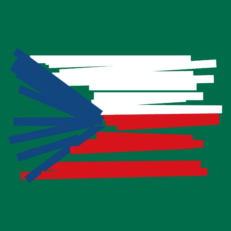 Czech Republic Flag - Modern Art