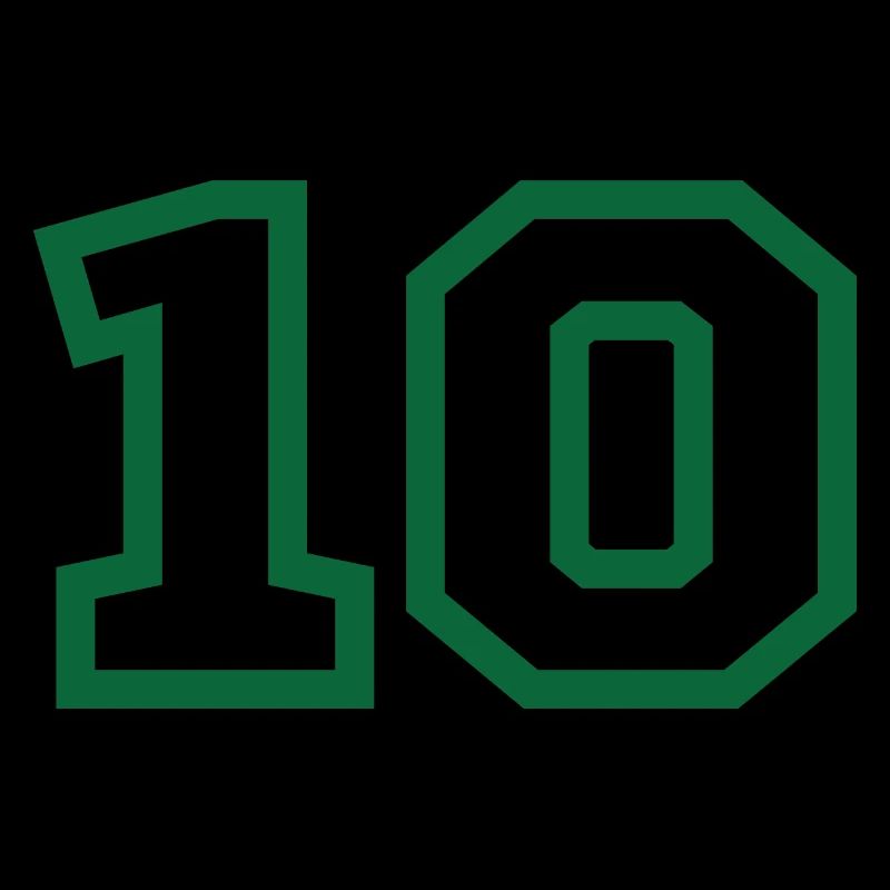 Numéro 10 sport vert