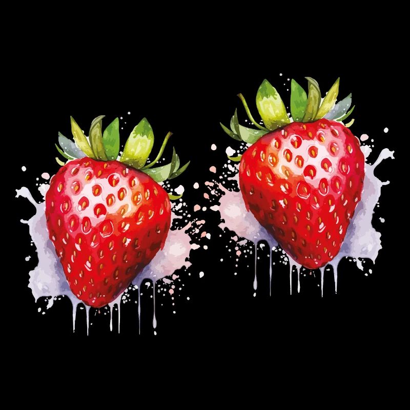 Fraises aquarellées