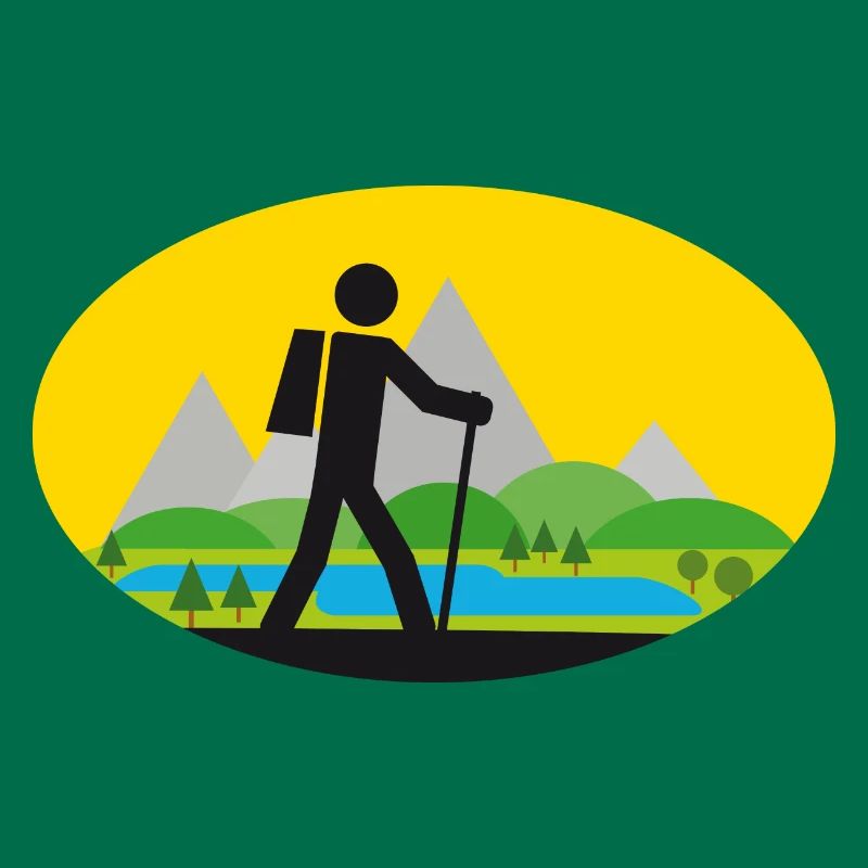 Wanderer mit Landschaft
