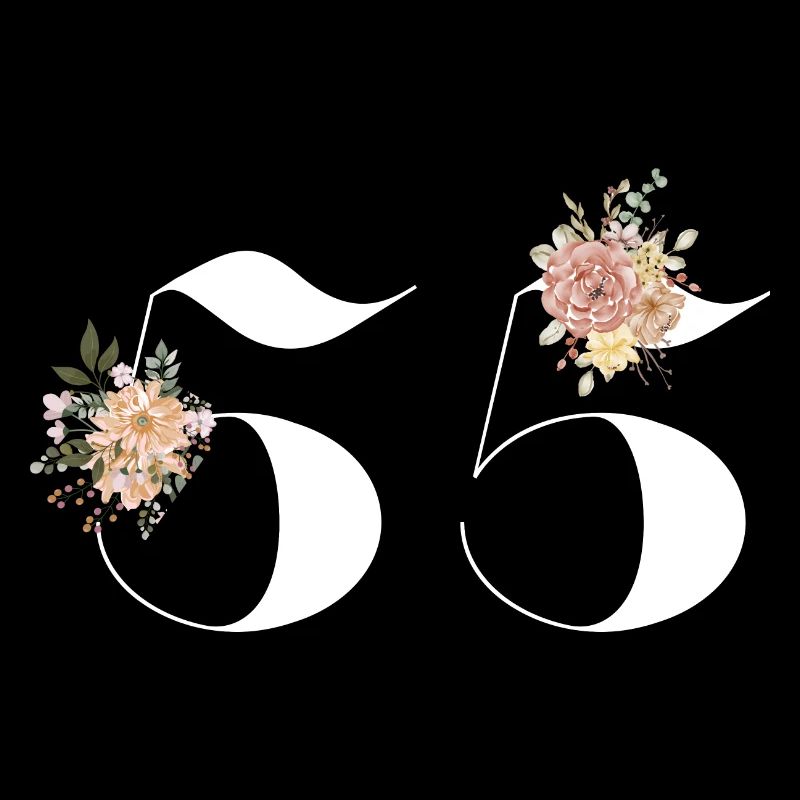 55e anniversaire fleuris (Cadeau de 55 ans)