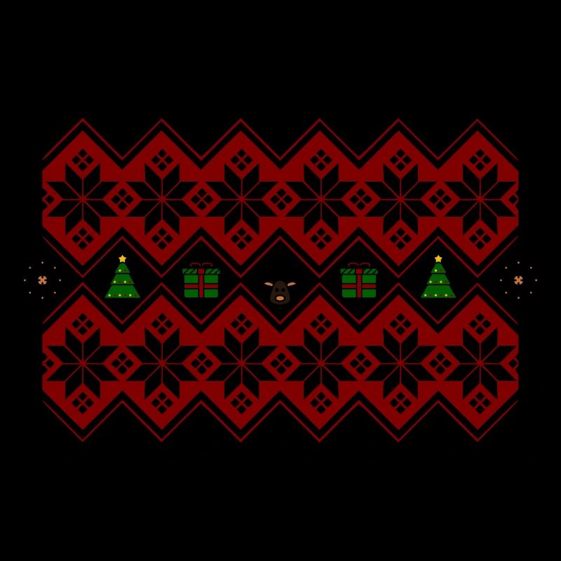 Weihnachten Weihnachtspulli Elch Baum Geschenk