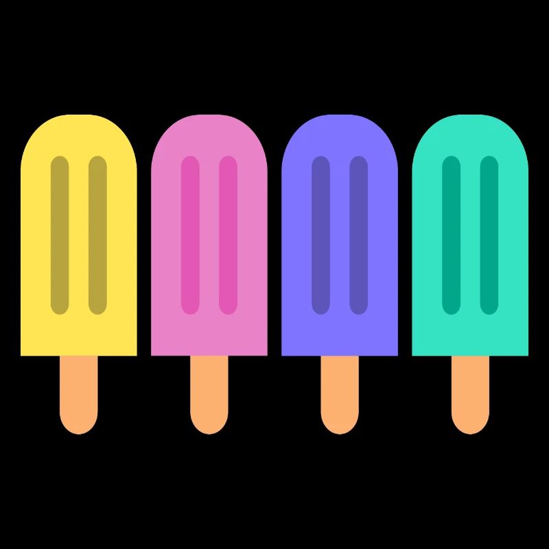 Colourful ice-cream
