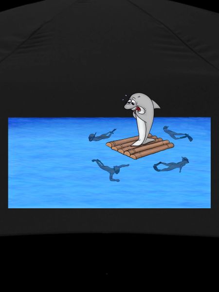 Shark on raft