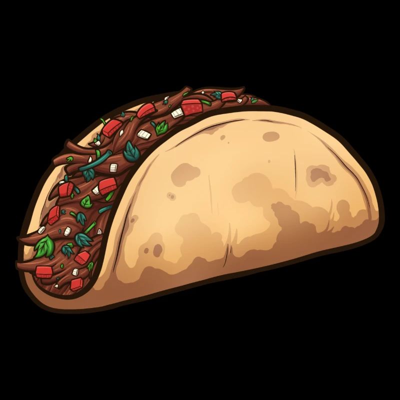 Taco de dessin animé