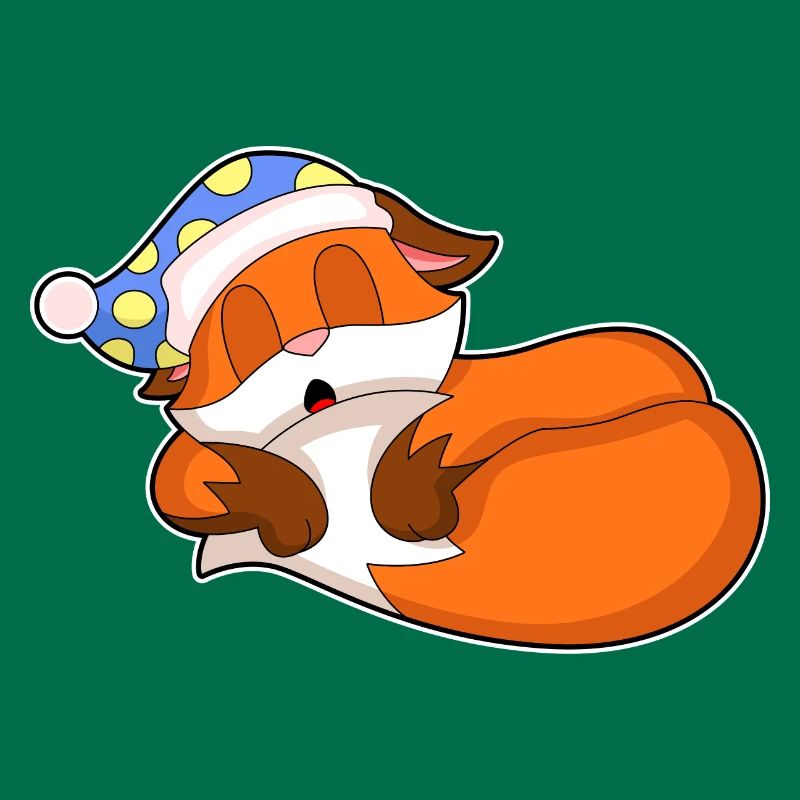 Bonnet de nuit Fox Sleeping