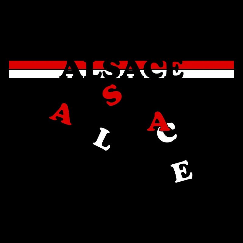 Alsace Blason Drapeau lettrage