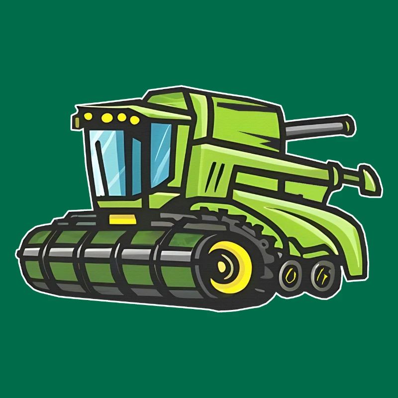 moissonneuse-batteuse verte