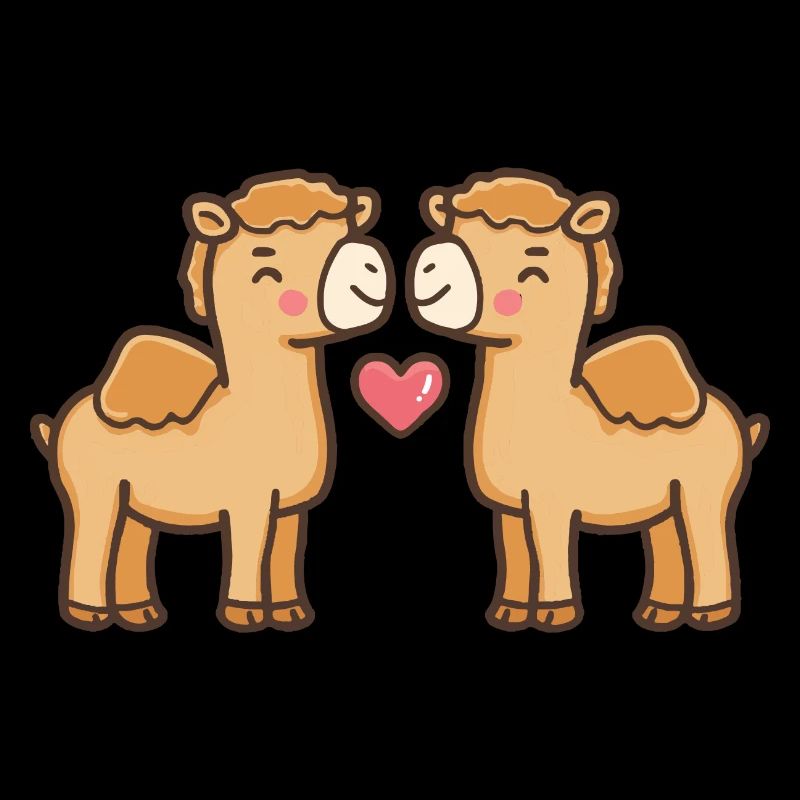 Kamel Comic Paar Liebe