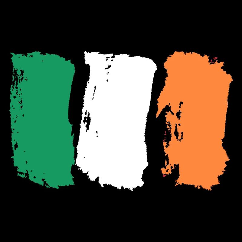 Coups de pinceau du drapeau de l’Irlande
