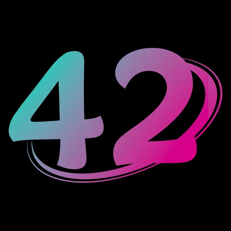 Numéro 42 multicolore