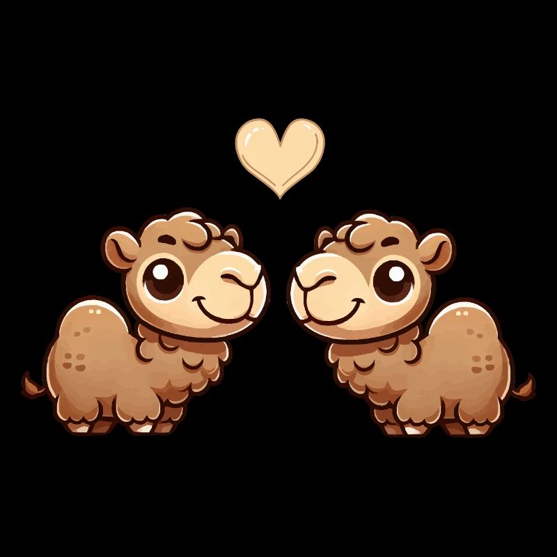 Camel Cartoon Love