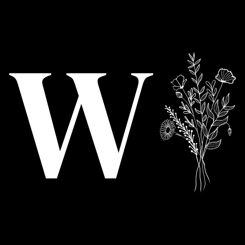 Minimalistisches Blumen-Lette