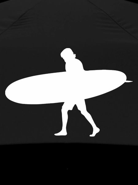 Silhouette Surfer on Surfboard