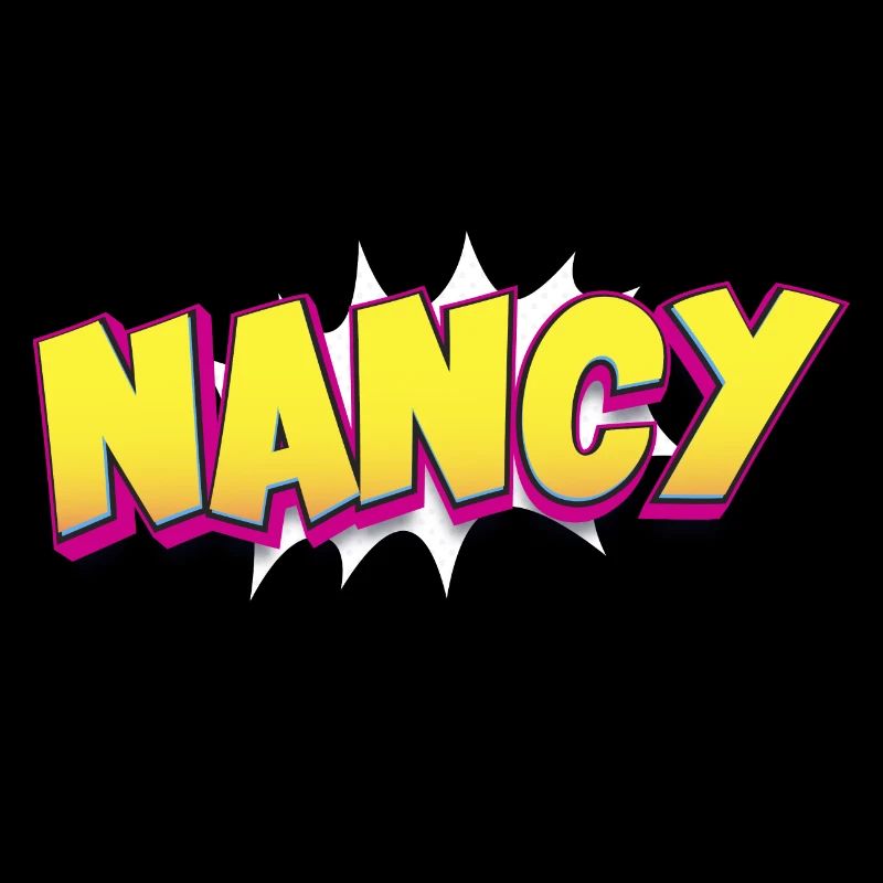 Nancy Benutzerdefinierter Name Comic-Buch-Stil Pop-Art, Nancy