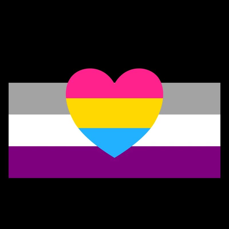Drapeau panromantique asexué