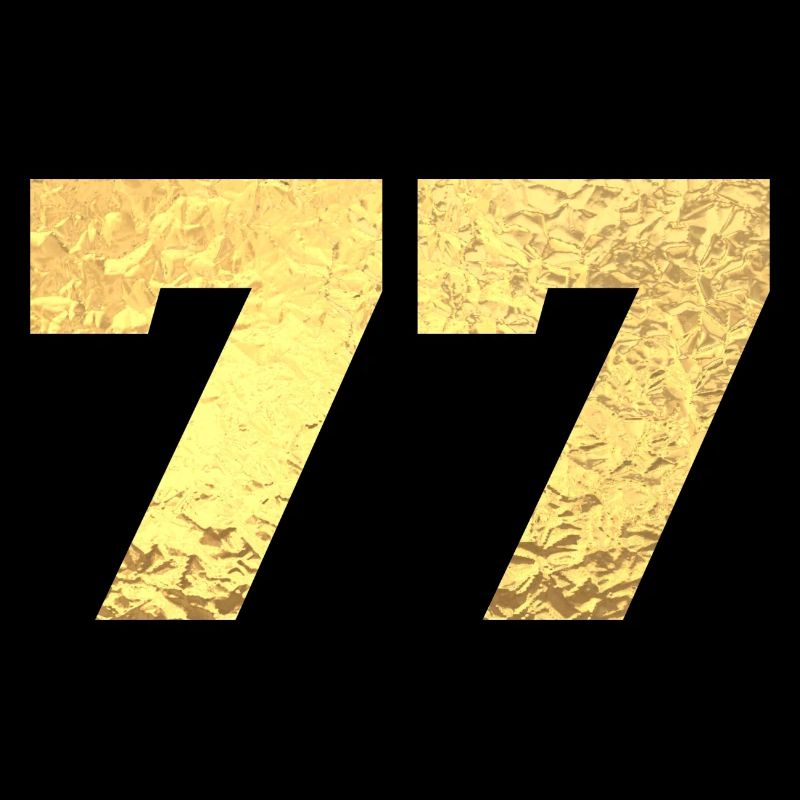 Nummer 77 Gold Glitter - 77. Jahrestag