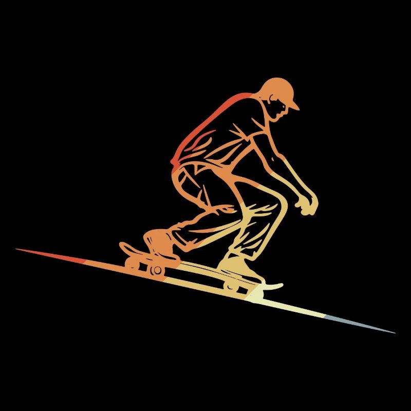 Skateboarding Retro Stil