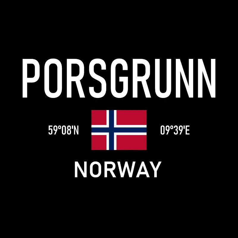 Porsgrunn - Norway - Coordinates - Flag