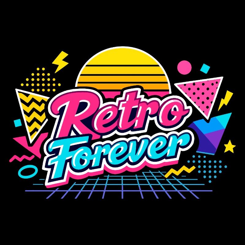 Retro Forever Neon 80er Vibe