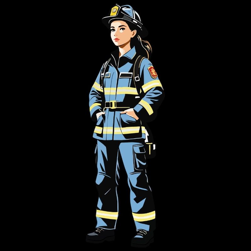 Pompier - Métier Design Sticker