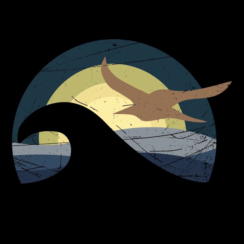 Seagull by the sea - design