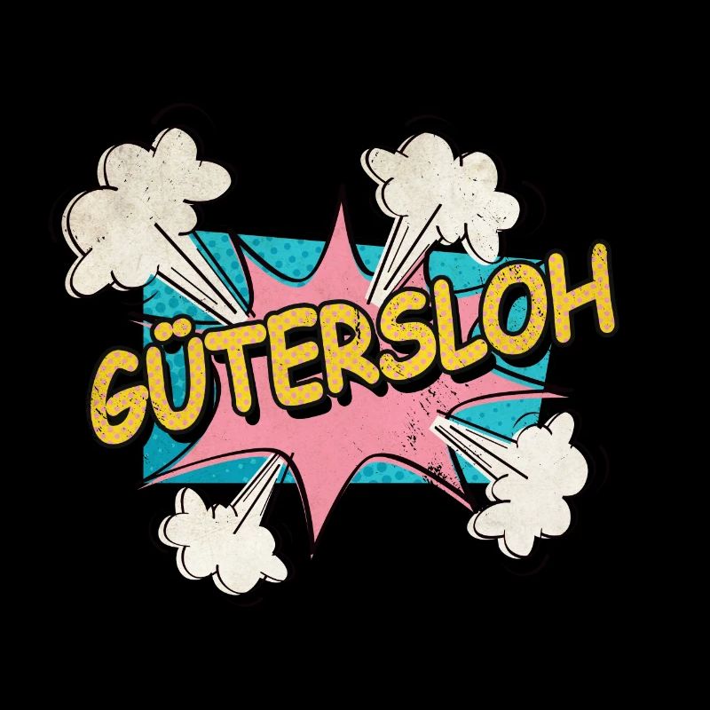 Gütersloh Germany City Font Pop Art Comic