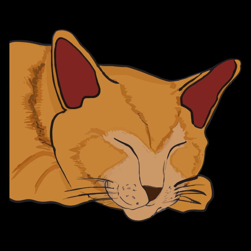 Sleeping Cat Illustration Gift