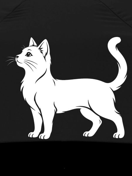 Weiße Katzen-Silhouette