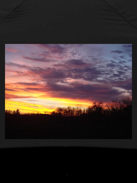 Sunset in winter