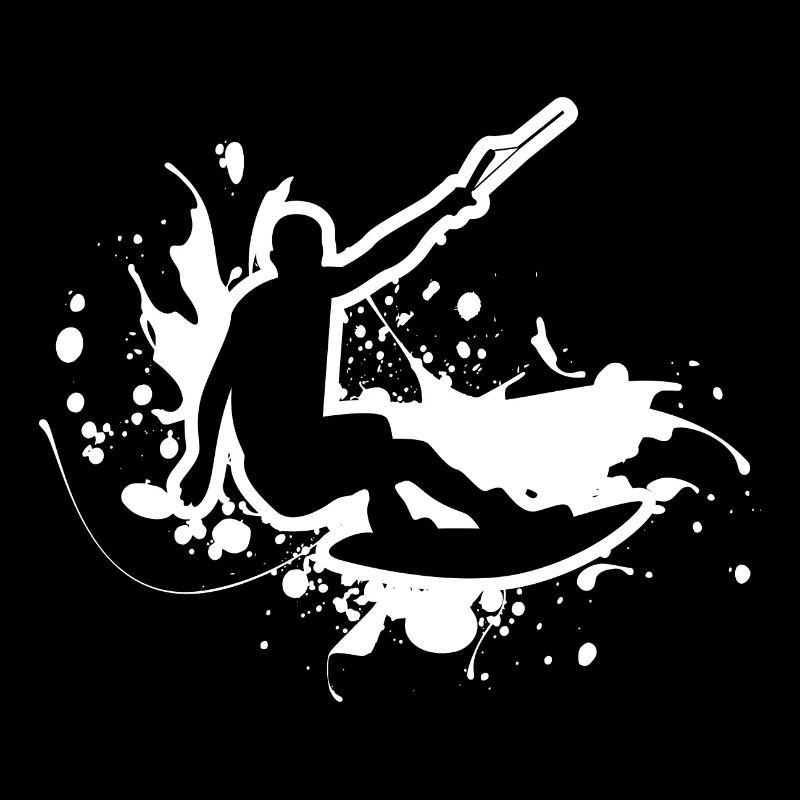 Wakeboarder Splatter Splash Motiv