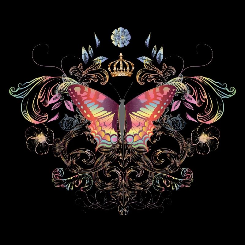 imaginative butterfly with crown