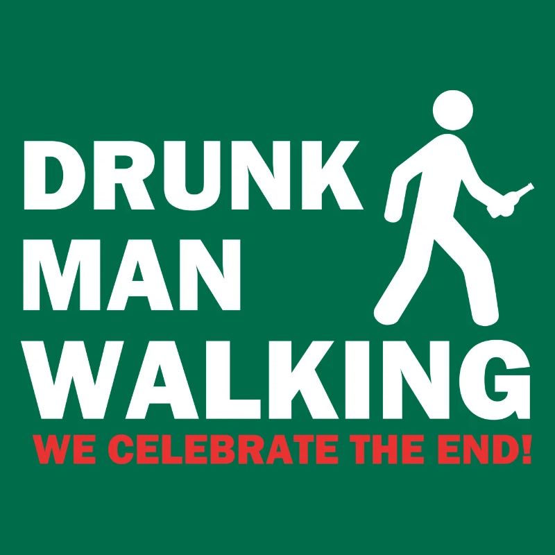 Drunk Man Walking Junggesellenabschied Bräutigam