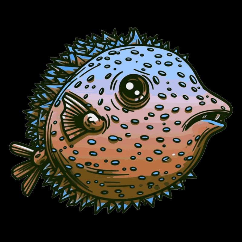 Poisson-globe à épines toxiques comme poisson dans la mer
