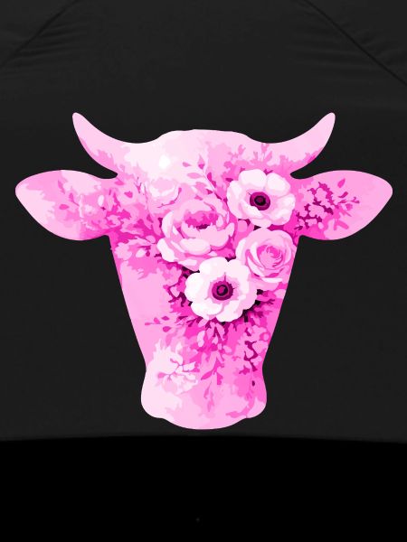 Kuh Silhouette Blumen
