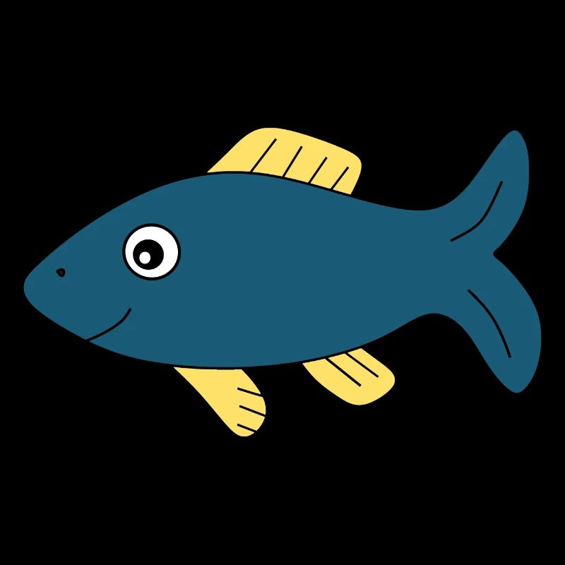 blauer Fisch Comic Fisch