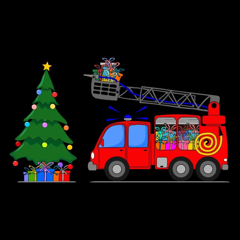 Noël du camion de pompiers