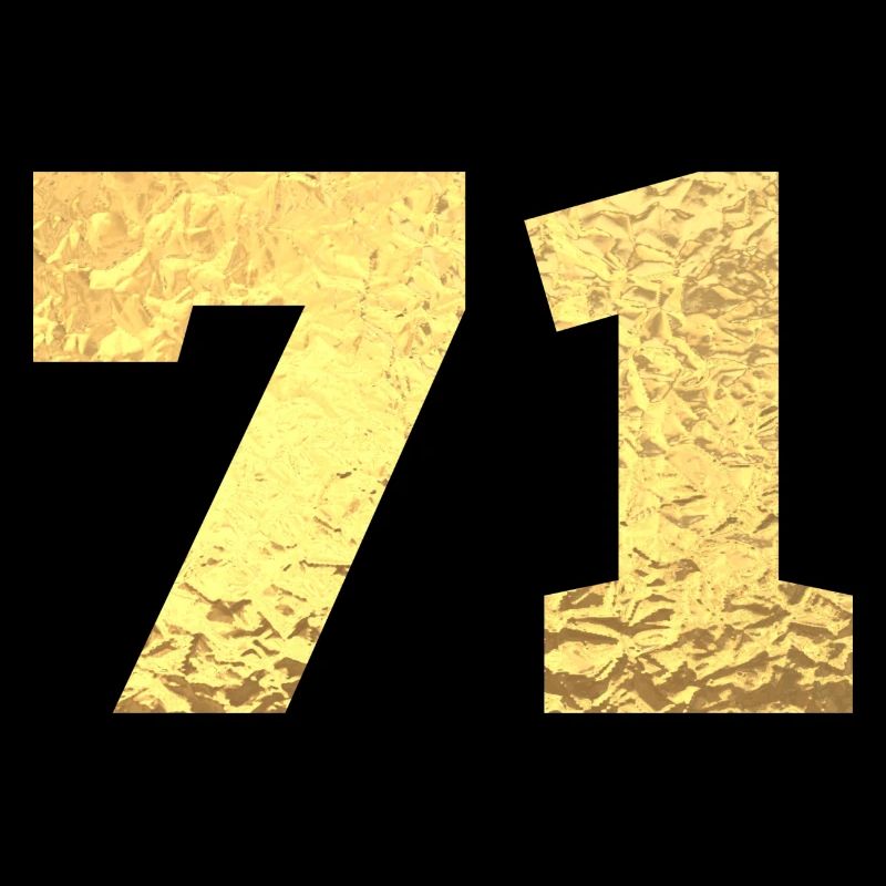 71 Gold Glitter - 71 Birthday