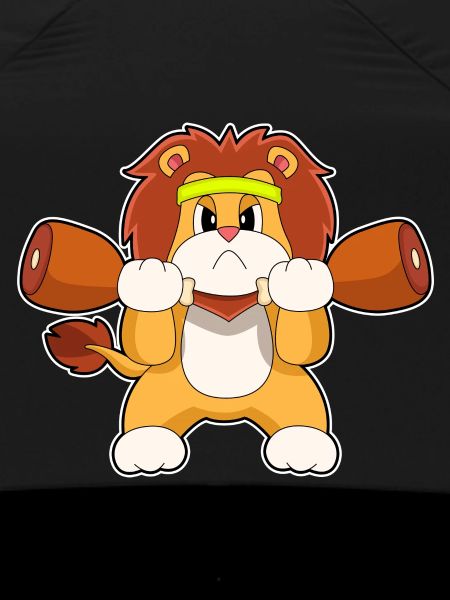 Lion Bodybuilder Dumbbells Bodybuilding