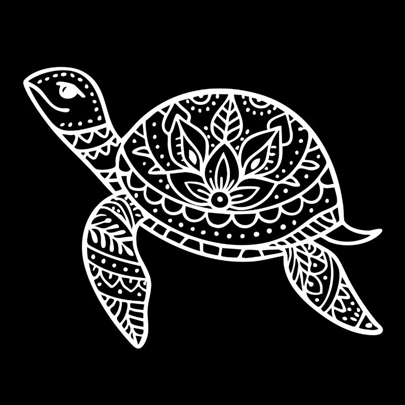 Boho Schildkröte mit Musterpanzer