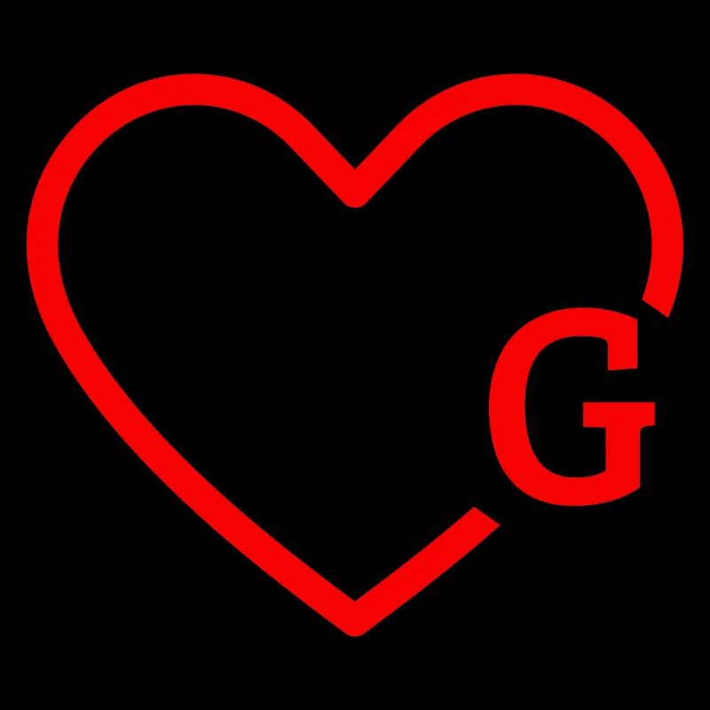 Buchstabe G Rotes Herz