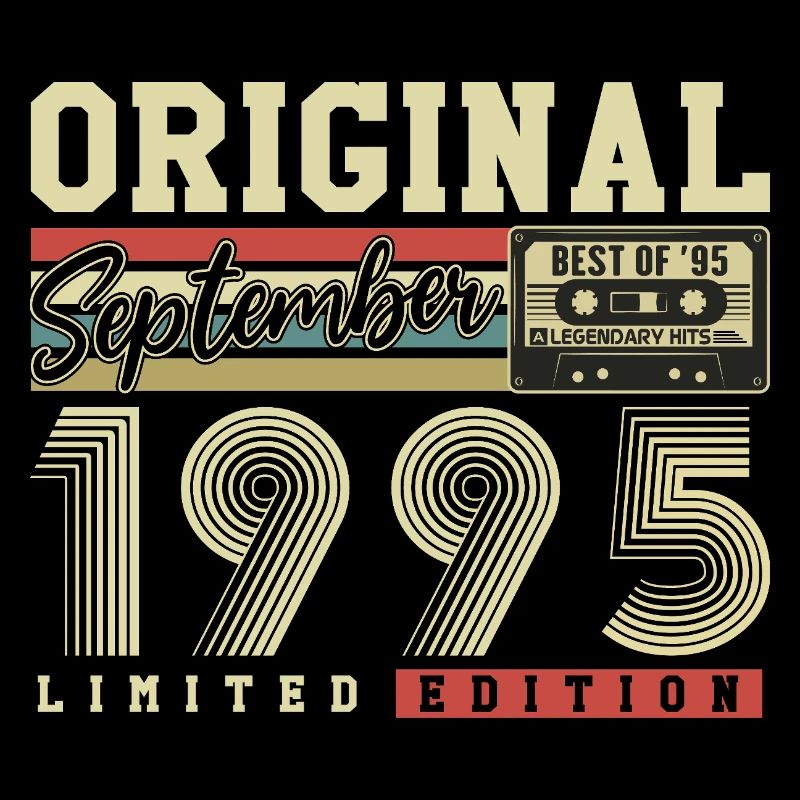 Carte d'anniversaire rétro originale de septembre 1995