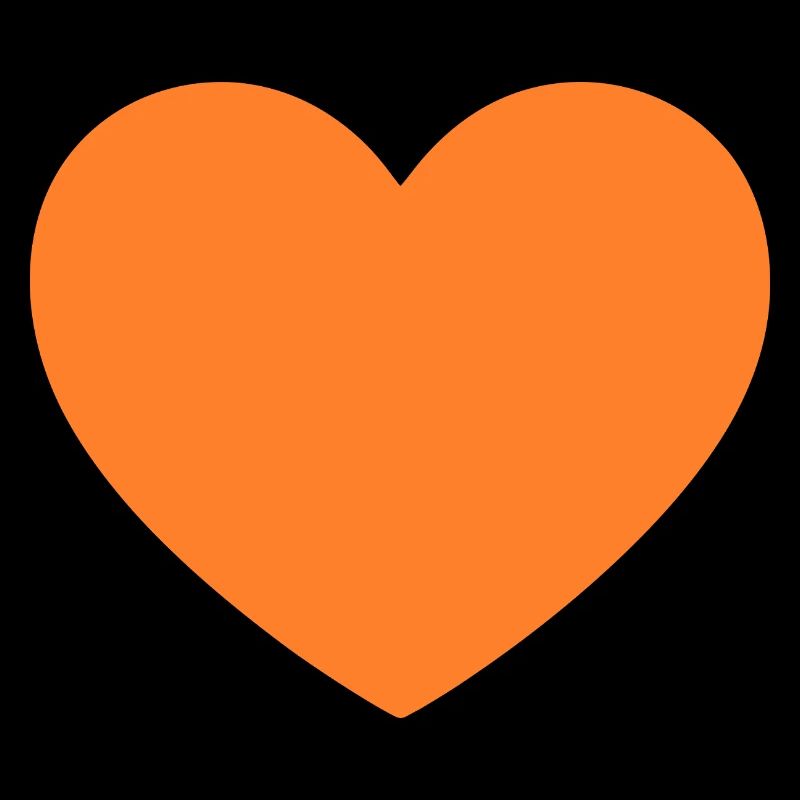 cadeau de la Saint-Valentin à cœur orange orange